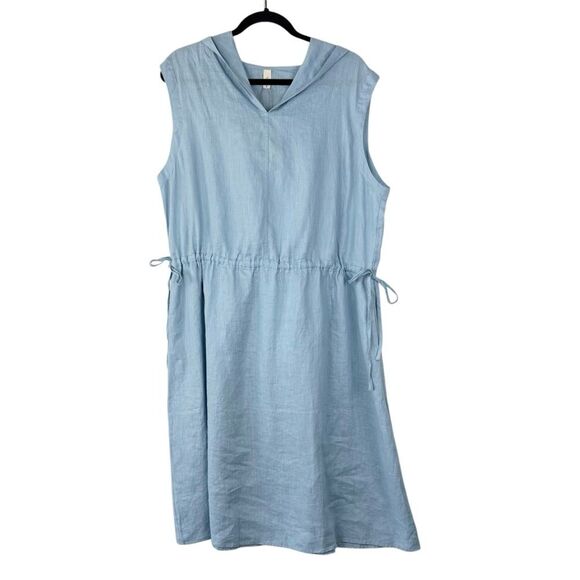 Grae Cove Dresses & Skirts - NWT Grae Cove Linen Dress Sz XXL Sleeveless Hooded Light Blue Casual Summer